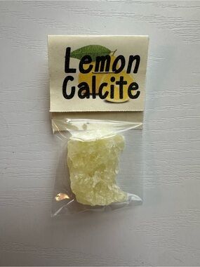 Lemon Calcite Raw Chunk - Pale Yellow Crystal